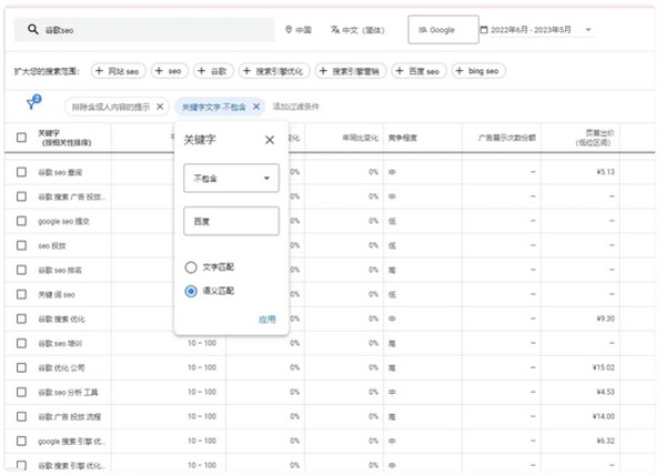 谷歌關鍵詞規劃師使用詳細教程